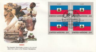 1987 United Nations New York #512 Flag of Haiti FDC
