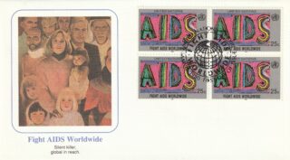 1990 United Nations New York #573 Fight AIDS Worldwide FDC