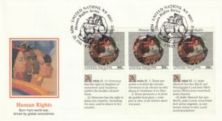 1991 United Nations New York #599 Universal Declaration of Human Rights FDC