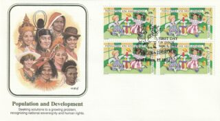 1994 United Nations New York #651 Population and Development - Children Playing FDC