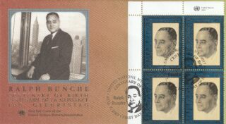 2003 United Nations New York #848 Ralph Bunche, Diplomat FDC