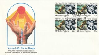 1987 United Nations New York #497 Fight Drug Abuse - Construction FDC