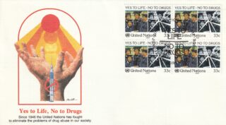 1987 United Nations New York #498 Fight Drug Abuse - Education FDC