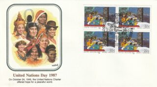 1987 United Nations New York #515 United Nations Day - Multinational People in Various Occupations FDC