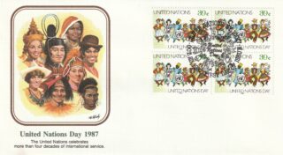 1987 United Nations New York #516 United Nations Day - Multinational People in Various Occupations FDC