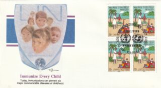 1987 United Nations New York #517 Immunize Every Child - Measles FDC