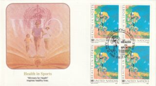 1988 United Nations New York #526 Health in Sports - Cycling FDC