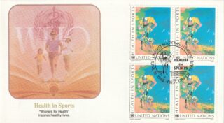 1988 United Nations New York #526 Health in Sports - Cycling FDC