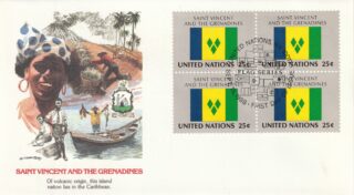 1988 United Nations New York #529 Flag of Saint Vincent and the Grenadines FDC