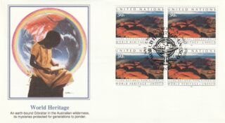 1992 United Nations New York #601 World Heritage - Uluru National Park, Australia FDC