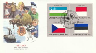 1998 United Nations New York #726a UN Member Flags FDC