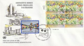 1998 United Nations New York #728 Birds with flowers FDC