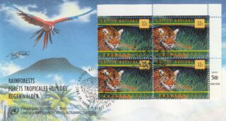 1998 United Nations New York #735 Rain Forests - Jaguar FDC