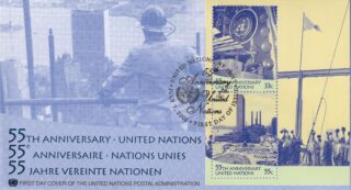 2000 United Nations New York #781 UN, 55th Anniversary FDC