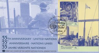 2000 United Nations New York #781 UN, 55th Anniversary FDC