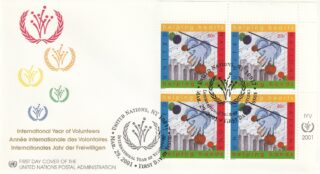 2001 United Nations New York #794 International Volunteers Year FDC