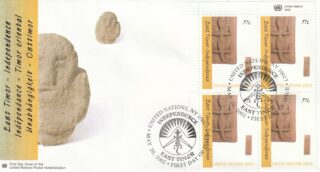 2002 United Nations New York #823 Independence of East Timor - Decorative Door Panel FDC