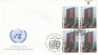 2002 United Nations New York #835 AIDS Awareness FDC