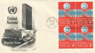 1962 United Nations New York #104 Peace FDC