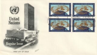 1962 United Nations New York #107 UN Emblem over Globe FDC