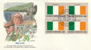 1982 United Nations New York #377 Flag of Ireland FDC