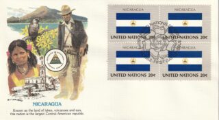1982 United Nations New York #384 Flag of Nicaragua FDC