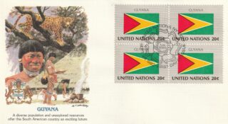 1982 United Nations New York #387 Flag of Guyana FDC