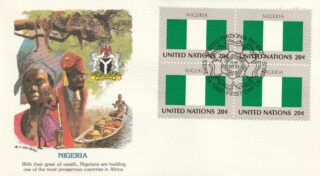 1982 United Nations New York #389 Flag of Nigeria FDC