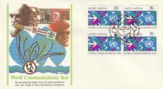 1983 United Nations New York #392 World Communications Year FDC
