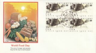 1984 United Nations New York #419 World Food Day - Tractor Plowing FDC