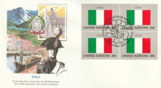 1984 United Nations New York #428 Flag of Italy FDC