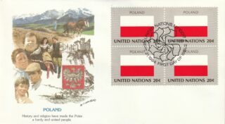 1984 United Nations New York #433 Flag of Poland FDC