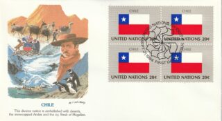 1984 United Nations New York #436 Flag of Chile FDC