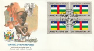 1984 United Nations New York #439 Flag of Central African Republic FDC