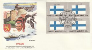 1985 United Nations New York #465 Flag of Finland FDC