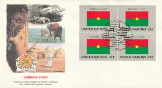 1986 United Nations New York #479 Flag of Burkina Faso FDC