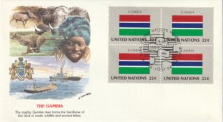 1986 United Nations New York #480 Flag of Gambia FDC