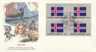 1986 United Nations New York #485 Flag of Iceland FDC