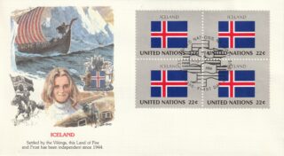 1986 United Nations New York #485 Flag of Iceland FDC