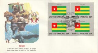 1986 United Nations New York #490 Flag of Togo FDC
