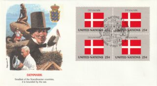 1988 United Nations New York #534 Flag of Denmark FDC