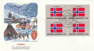 1988 United Nations New York #538 Flag of Norway FDC