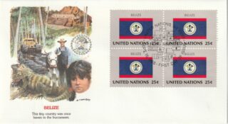 1988 United Nations New York #543 Flag of Belize FDC
