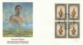 1988 United Nations New York #544 Universal Declaration of Human Rights, 40th Anniversary FDC