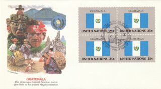 1989 United Nations New York #556 Flag of Guatemala FDC