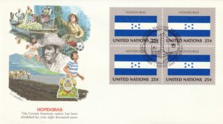 1989 United Nations New York #562 Flag of Honduras FDC