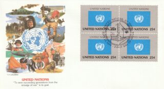 1989 United Nations New York #569 Flag of United Nations FDC