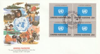 1989 United Nations New York #569 Flag of United Nations FDC
