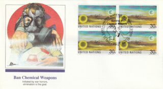 1991 United Nations New York #595 Banning of Chemical Weapons FDC