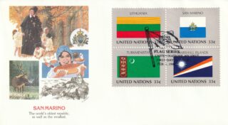 1999 United Nations New York #747a UN Member Flags FDC